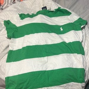 Green & White Polo Shirt.